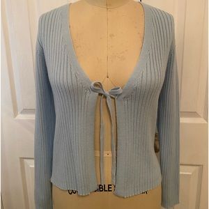 Blue Primark tie front cardigan size small